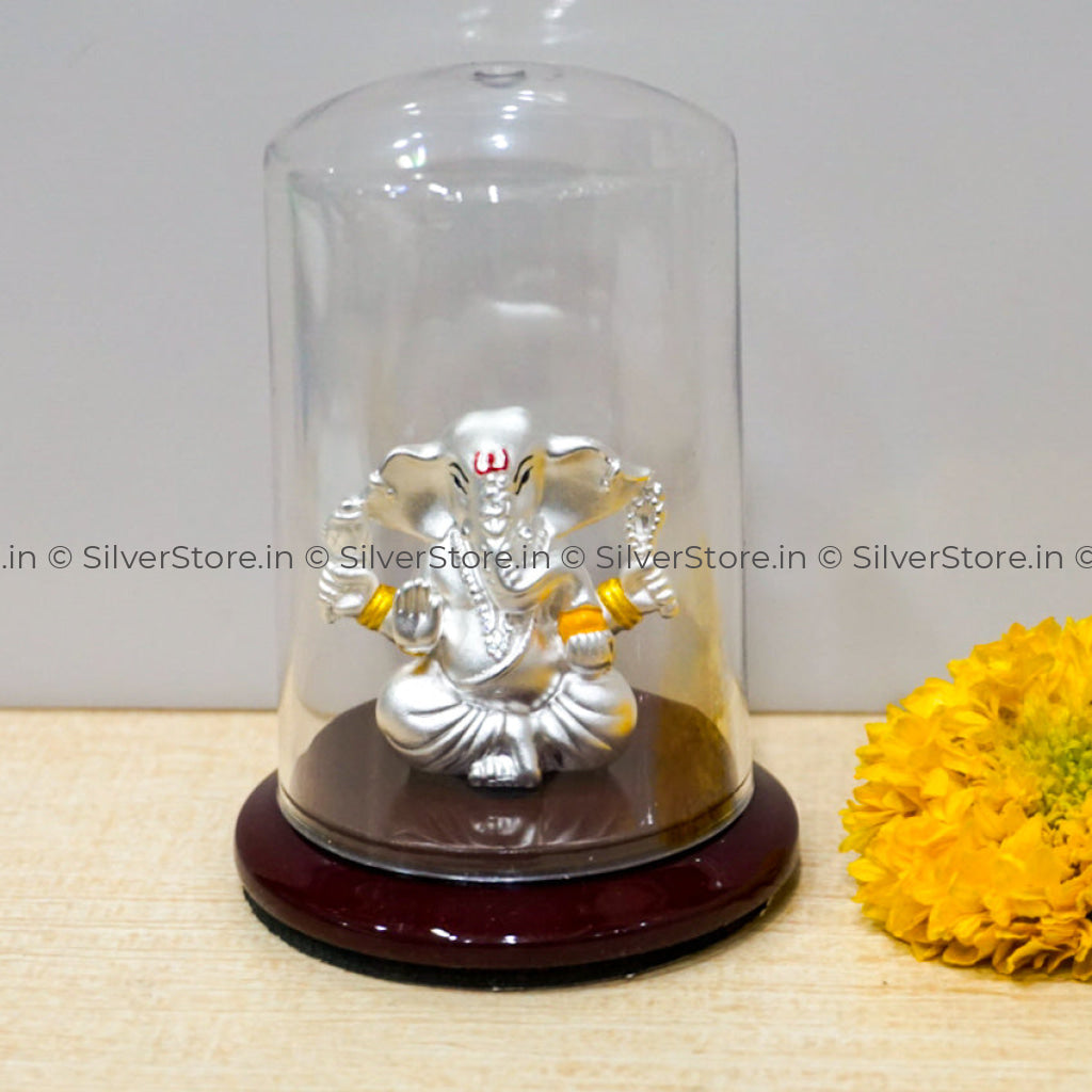 Silver Ganesha Idol - Ga7 Ganeshji