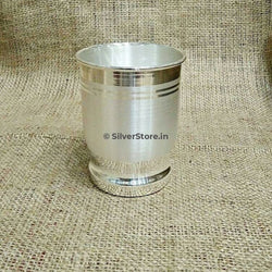 Silver Glass - Chiku Pattern With 990 Bis Hallmark 80 Grams Pure Silver Glass