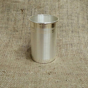 Silver Glass - Pipe Pattern With 990 Bis Hallmark Pure Silver Glass