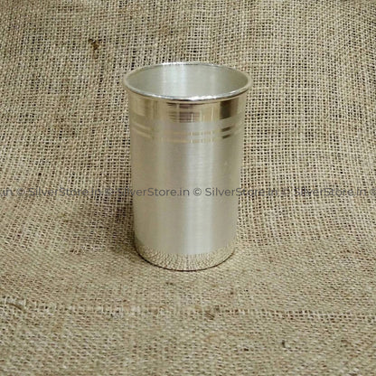 Silver Glass - Pipe Pattern With 990 Bis Hallmark Pure Silver Glass