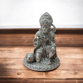 Silver Hanumanji Idol - 925 Silver Bis hallmark