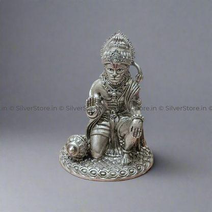 Silver Hanumanji Idol - 925 Silver Bis hallmark Silver Idols