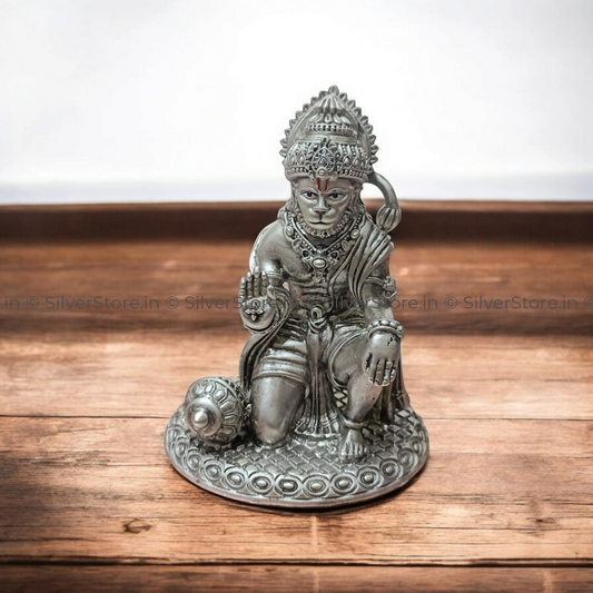 Silver Hanumanji Idol - 925 Silver Bis hallmark
