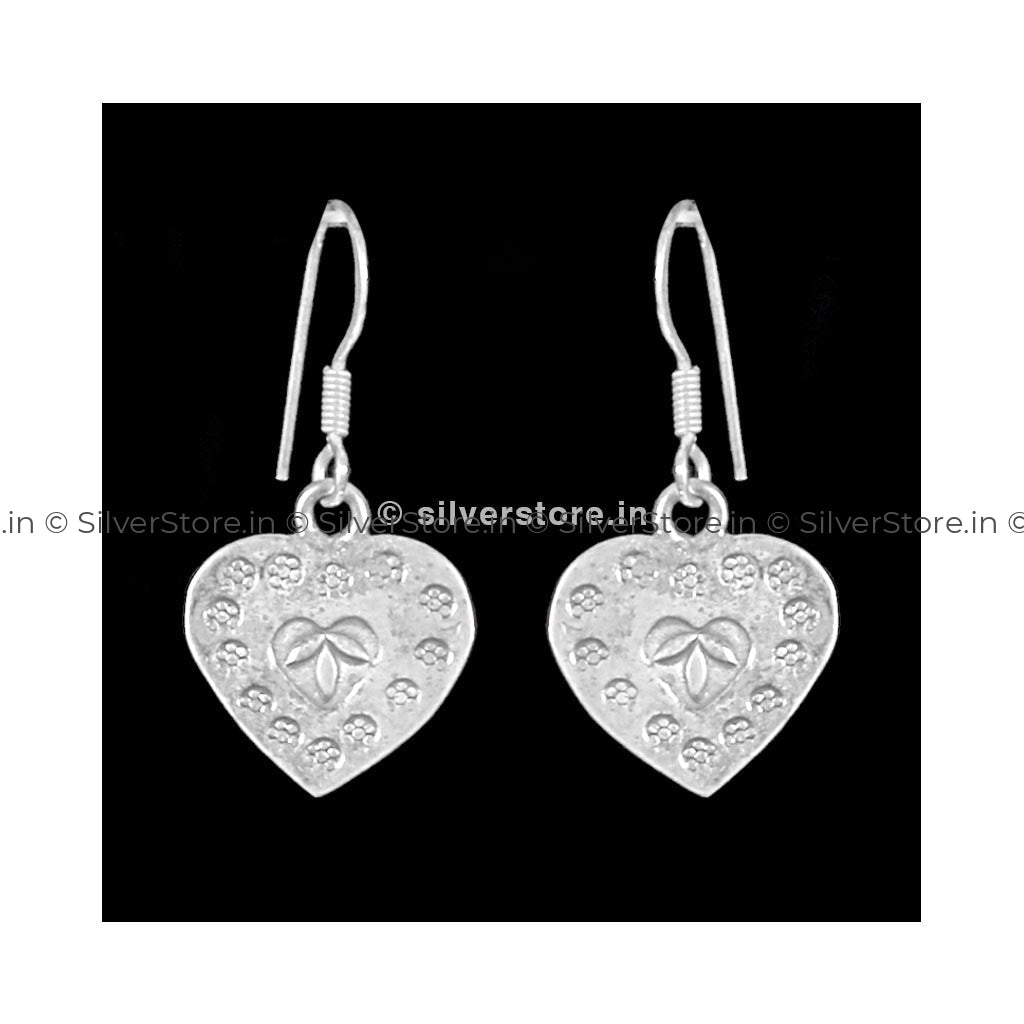 Silver Heart Earing