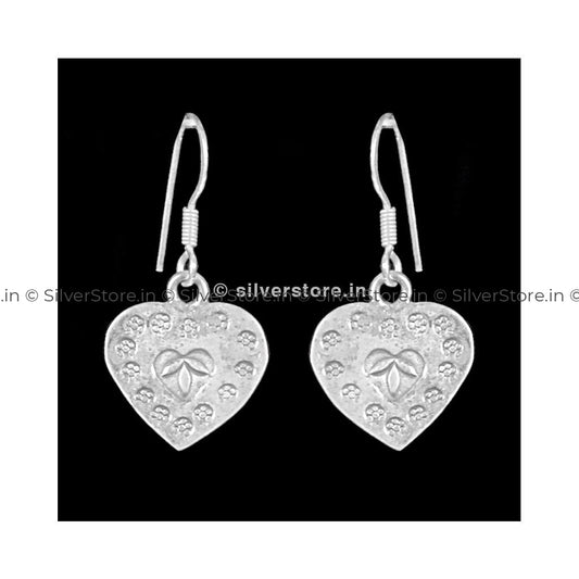 Silver Heart Earing
