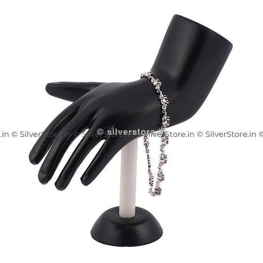 Silver Interlinked Elephant Bracelet Womens Bracelets