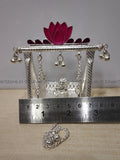 Silver Jhula - 925 Silver Small Size Lotus Pattern