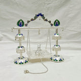 Silver Jhula - Swing 925 Pure Silver Jhumar Pattern Pooja Item