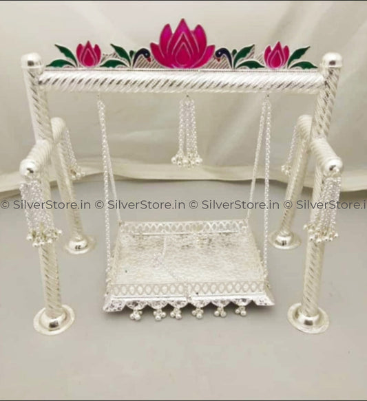 Silver Jhula - Swing 925 Pure Silver Pooja Item