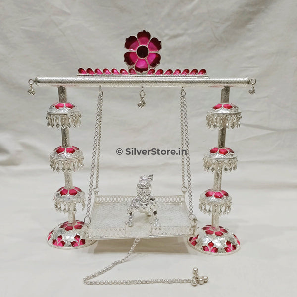 Silver Jhula - Swing 925 Pure Silver Pooja Item