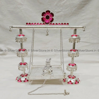 Silver Jhula - Swing 925 Pure Silver Pooja Item