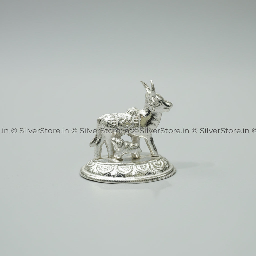 Silver Kamdhenu - small size -4.5 grams - 925 silver