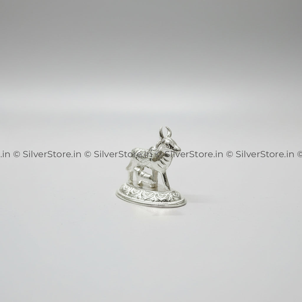 Silver Kamdhenu - small size -4.5 grams - 925 silver