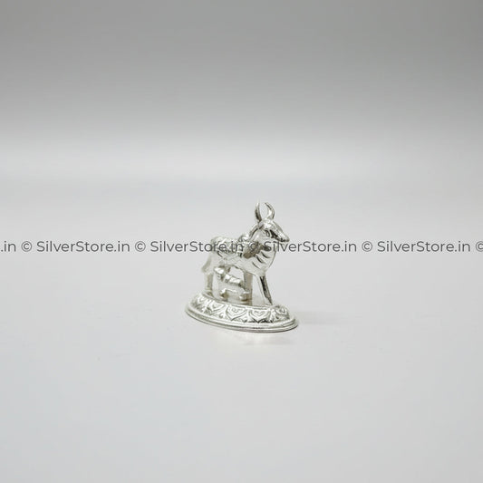 Silver Kamdhenu - small size -4.5 grams - 925 silver
