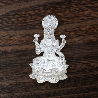Silver Laxmi Idol - solid silver idol - 925 bis hallmark