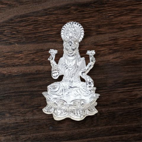 Silver Laxmi Idol - solid silver idol - 925 bis hallmark