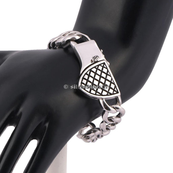 Men's Sterling Silver Heavy Trinity Knot Bracelet – All Celtic Jewellery
