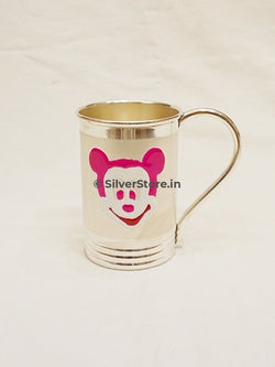 Silver Mickey Coffee Mugs - 925 Pink Color Baby Gifts