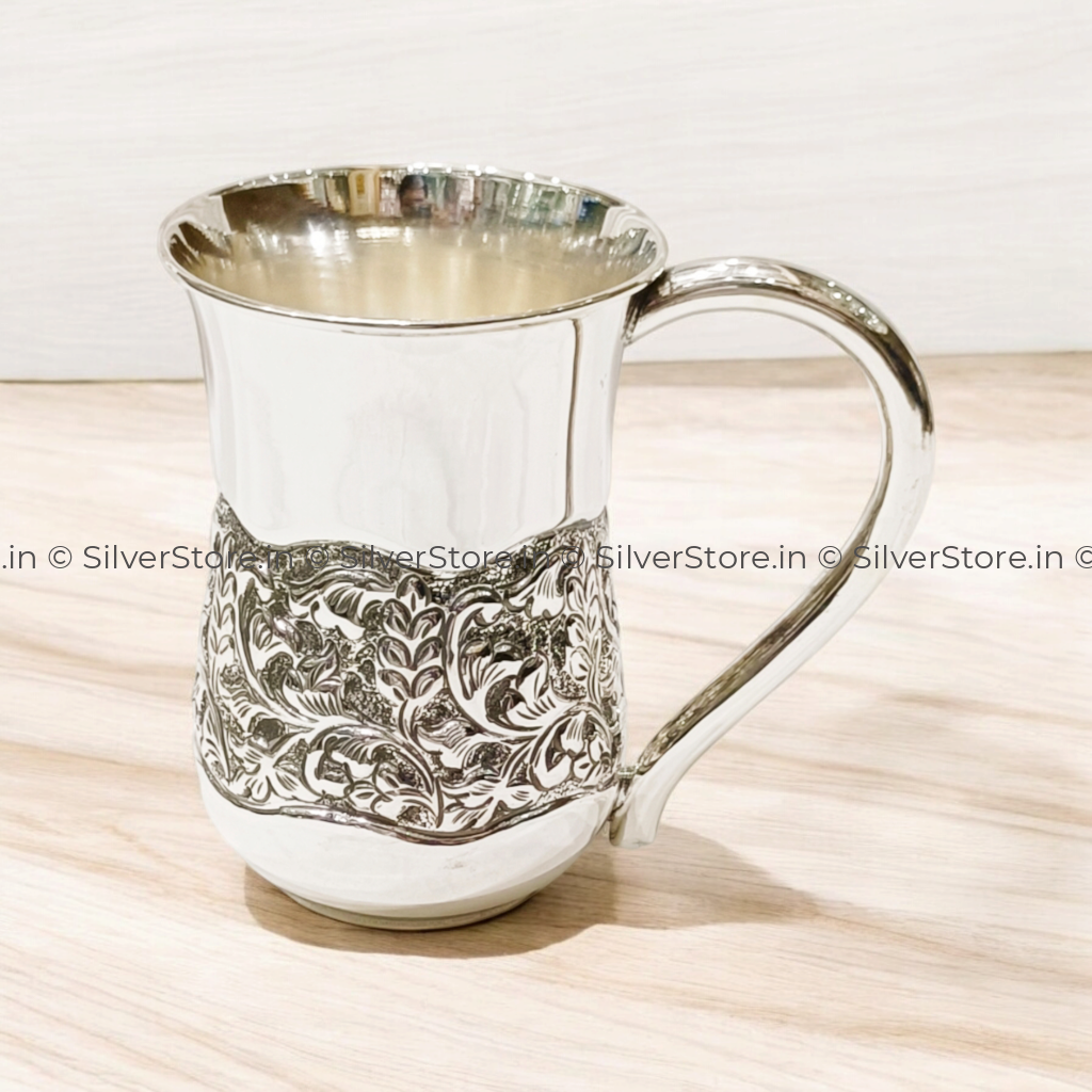 Silver Mug - Nakshi Pattern 925 Bis Hallmark Beer Mug