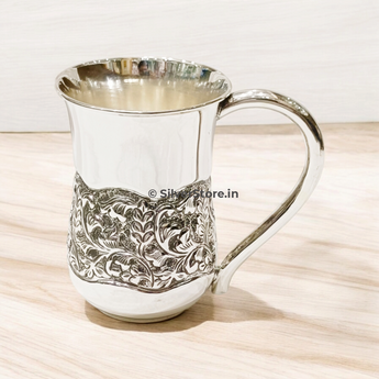 Silver Mug - Nakshi Pattern 925 Bis Hallmark Beer Mug