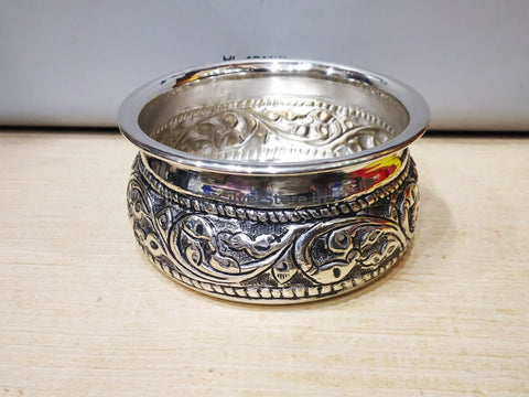 Silver Nakshi Bowl - Antique Finishing