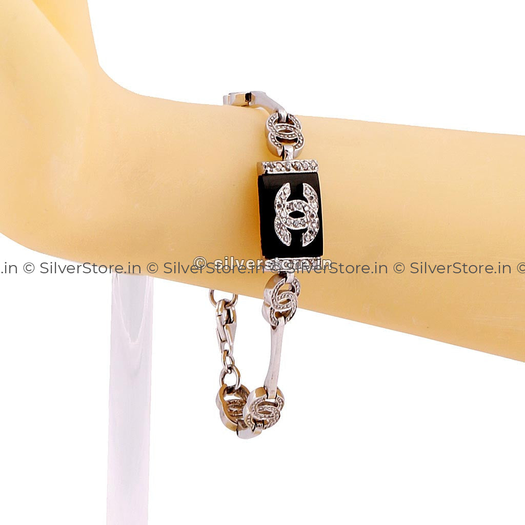 Silver Onyx Bracelet Womens Bracelets