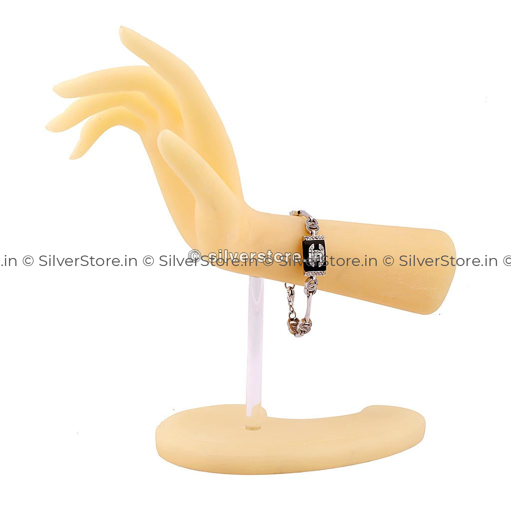 Silver Onyx Bracelet Womens Bracelets