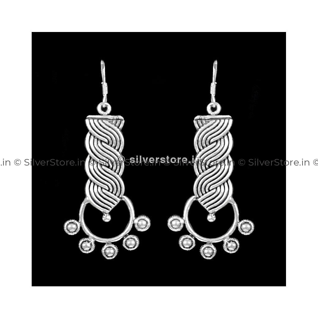 Silver Oxidised Earing