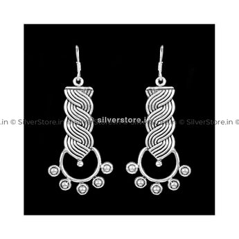 Silver Oxidised Earing