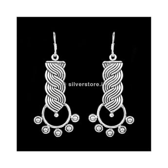 Silver Oxidised Earing
