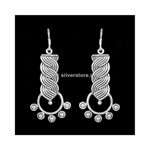 Silver Oxidised Earing