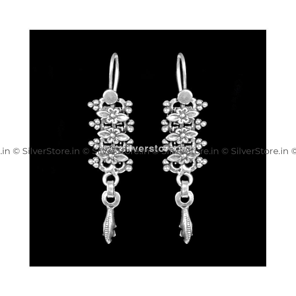 Silver Oxidised Earing