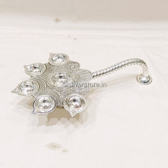 Silver Panchaarti/ Silver 5 Diya Aarti - 925
