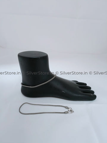 Silver Payal / Anklet - 925 Foxtrail Chain Pattern An-10