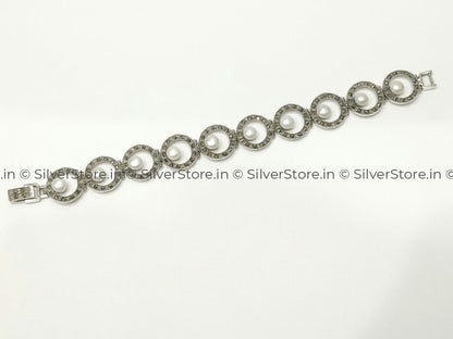 Silver Pearl Marker Bracelets For Women Braclet