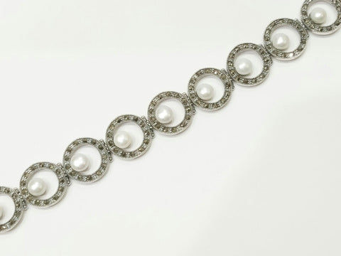 Silver Pearl Marker Bracelets For Women Braclet