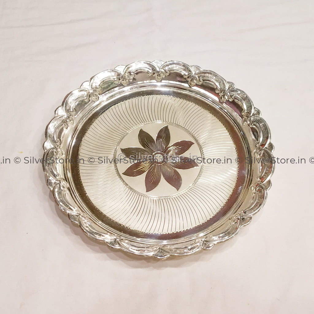 925 Silver Pooja Plate Silver