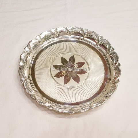 925 Silver Pooja Plate Silver