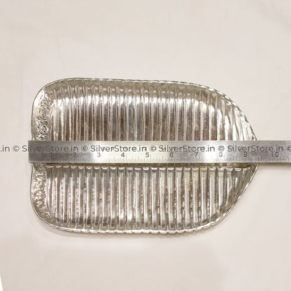 Silver Plate - Banana Leaf Pattern 925 Silver