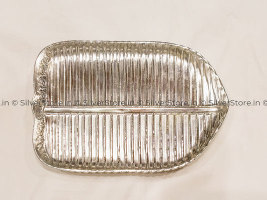 Silver Plate - Banana Leaf Pattern 925 Silver