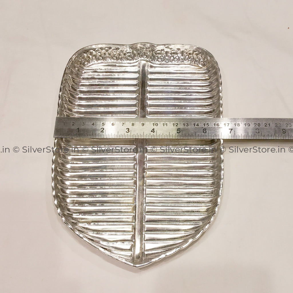 Silver Plate - Banana Leaf Pattern 925 Silver