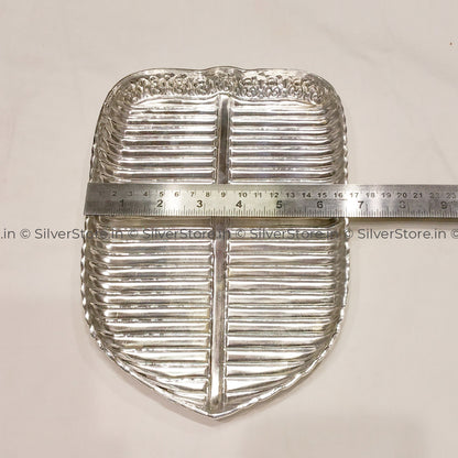 Silver Plate - Banana Leaf Pattern 925 Silver