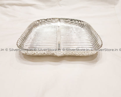 Silver Plate - Banana Leaf Pattern 925 Silver
