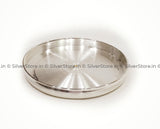 Silver Plate / Thali - Gold Flower In The Center Ashapura Pattern 990 Bis Hallmarked