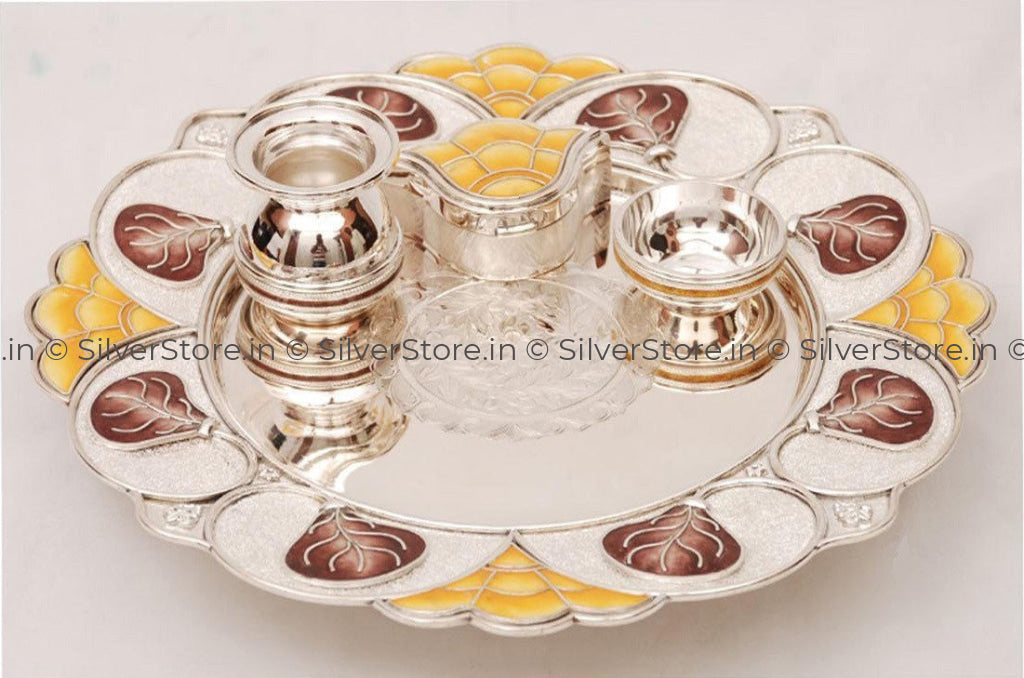 Silver Pooja Thali Pooja Item
