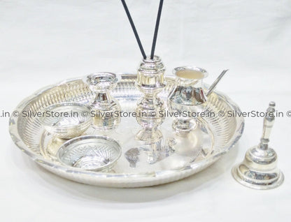Silver Pooja Thali Set Pooja Thali
