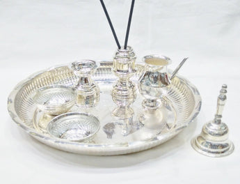 Silver Pooja Thali Set Pooja Thali