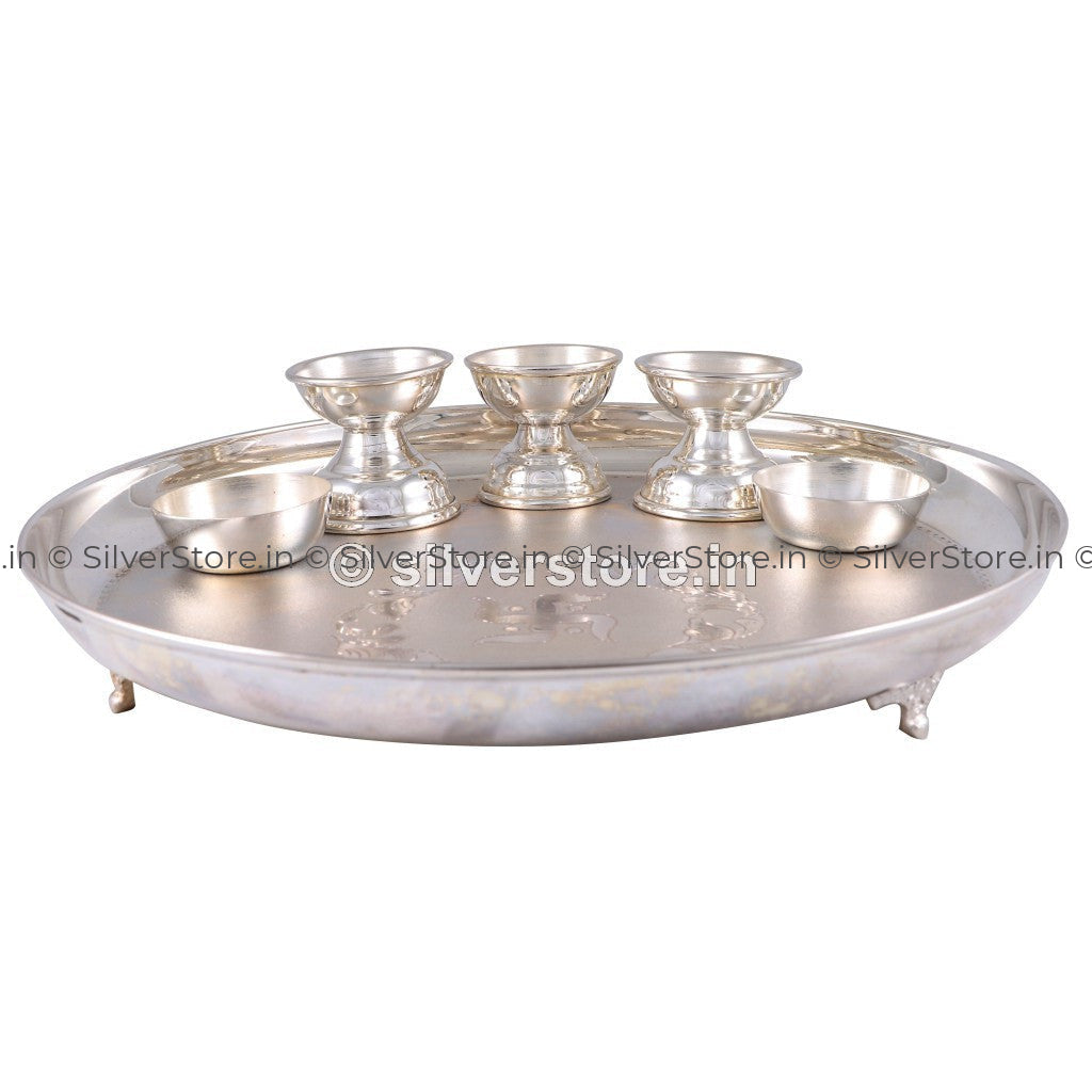 Silver Puja Thali Pooja Item