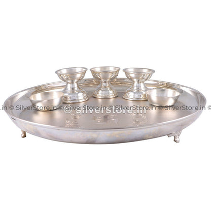 Silver Puja Thali Pooja Item