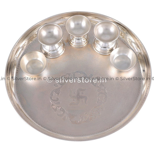 Silver Puja Thali Pooja Item